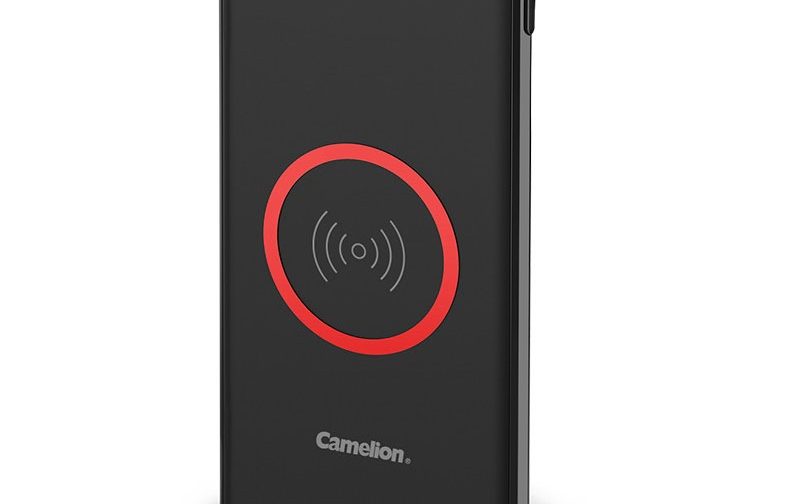 شارژر بی سیم ۲ در ۱ - شارژ دو تلفن همزمان 5000mAh Power Mobile - شارژ با خروجی DC5V استاندارد Qi - پشتیبانی از دستگاه های WPC Qi استاندارد سازگار با تمام دستگاه های مجهز به USB نشانگر شارژ بی سیم و ظرفیت ضد لغزش - با حلقه لاستیکی ضد لک